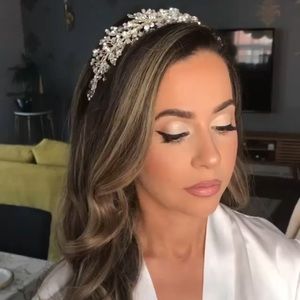 Swarovski crystal vine wedding headpiece headband